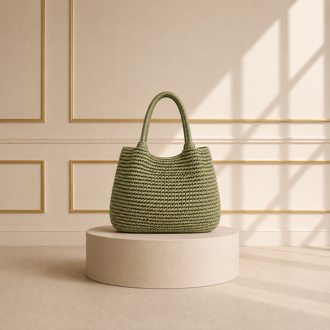 Bolso Rafia Grande Casual