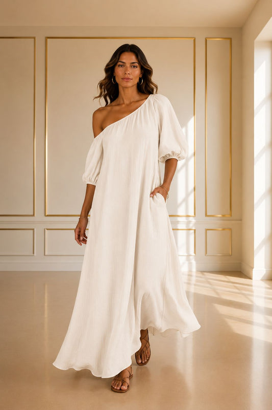 Vestido hombro caído