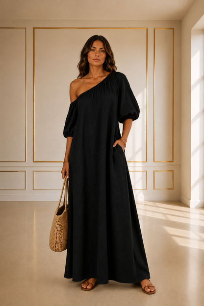 Vestido hombro caído