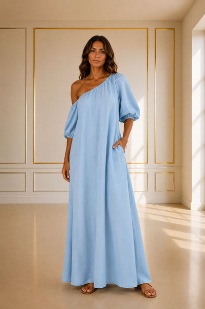 Vestido hombro caído